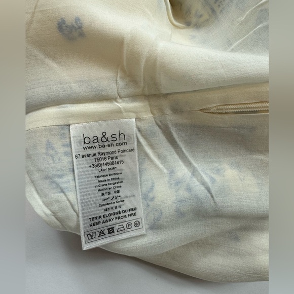 Ba&sh Londer Midi Skirt Bandana Print Ecru Cream / Blue Sz M/US 6 NWT - Picture 12 of 13